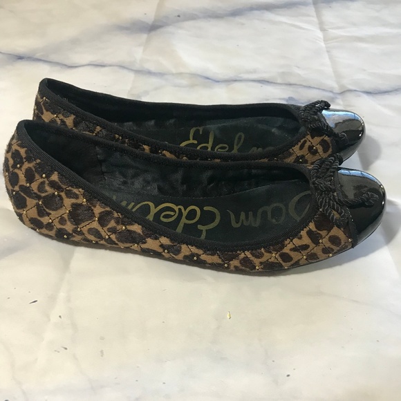 Sam Edelman Calypso Leopard Print Bow Ballet Flats - Picture 3 of 6